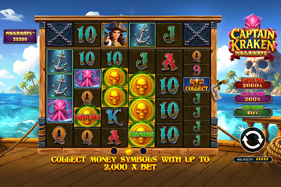 demo play of captain kraken megaways slot on stake.com