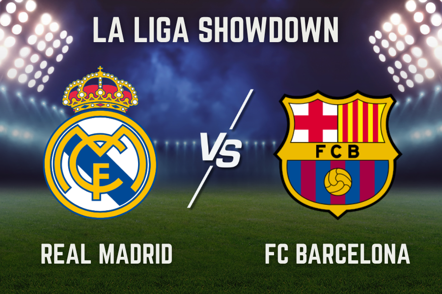logos of real madrid and fc barcelona premier league football teams