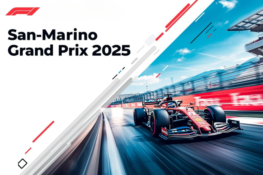 a racing car on the track of san marino grand prix 2025