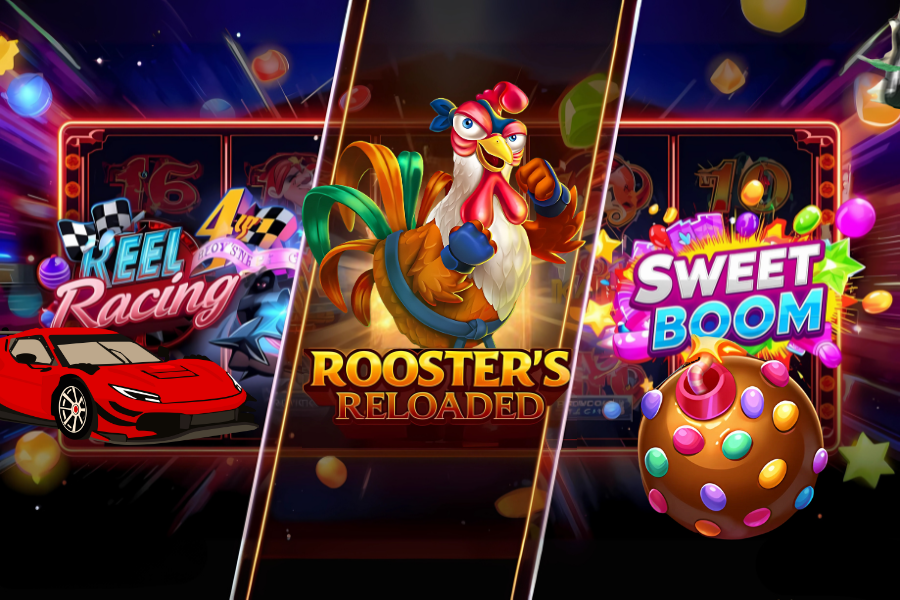 слоты reel racing, rooster reloaded и sweet boom на Stake