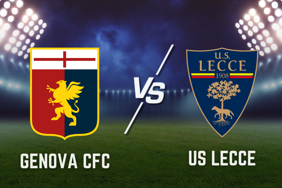logos officiels des équipes de football de Genoa et US Lecce