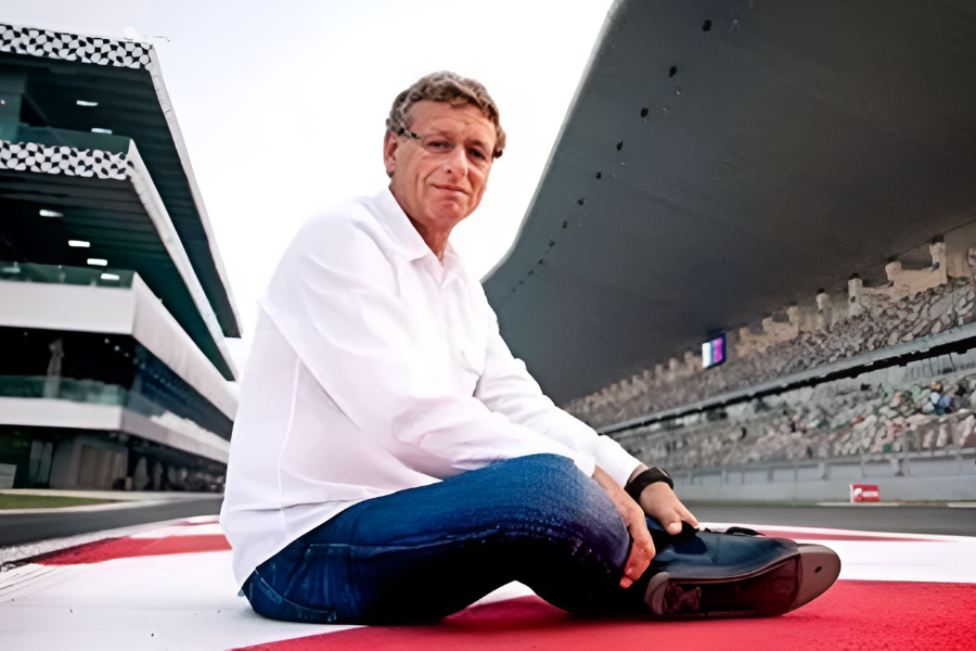 the image of hermann tilke, the designer of the catalan grand prix circuit