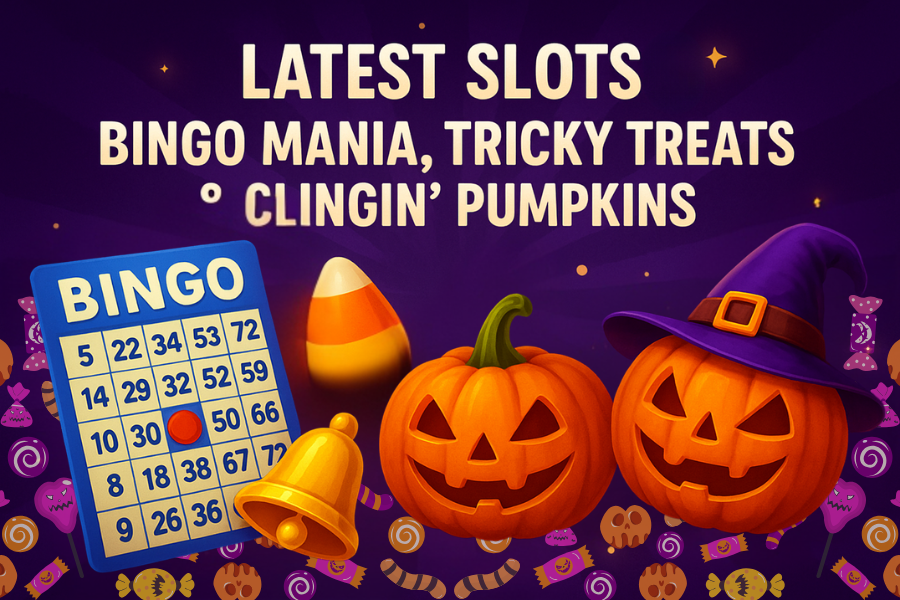 bingo mania and tricky treats and slingin pumpkins slots