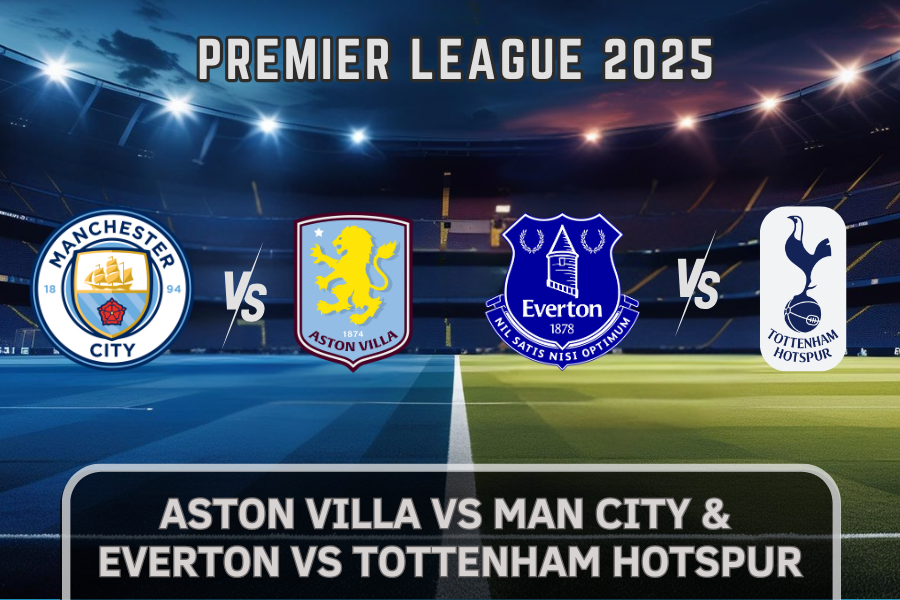 logos of tottenham hotspur and everton and aston villa and man city premier league teams