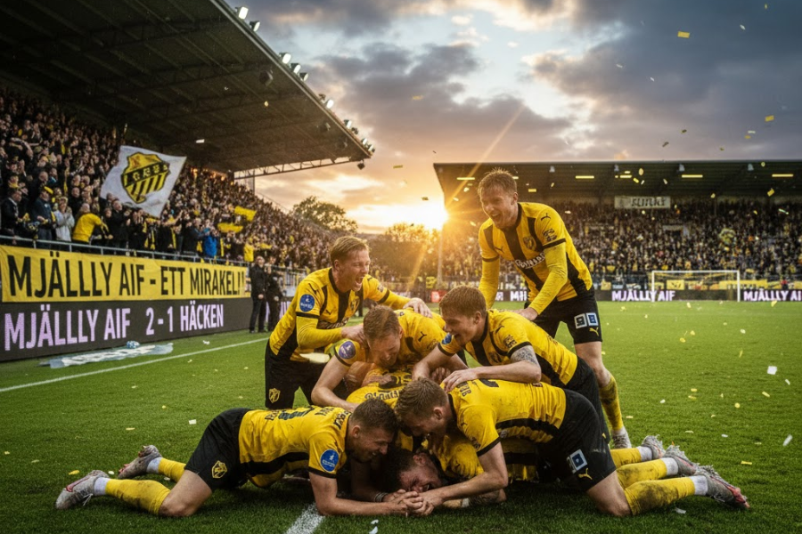 the mjallby team gets emotional after winning the swedish league