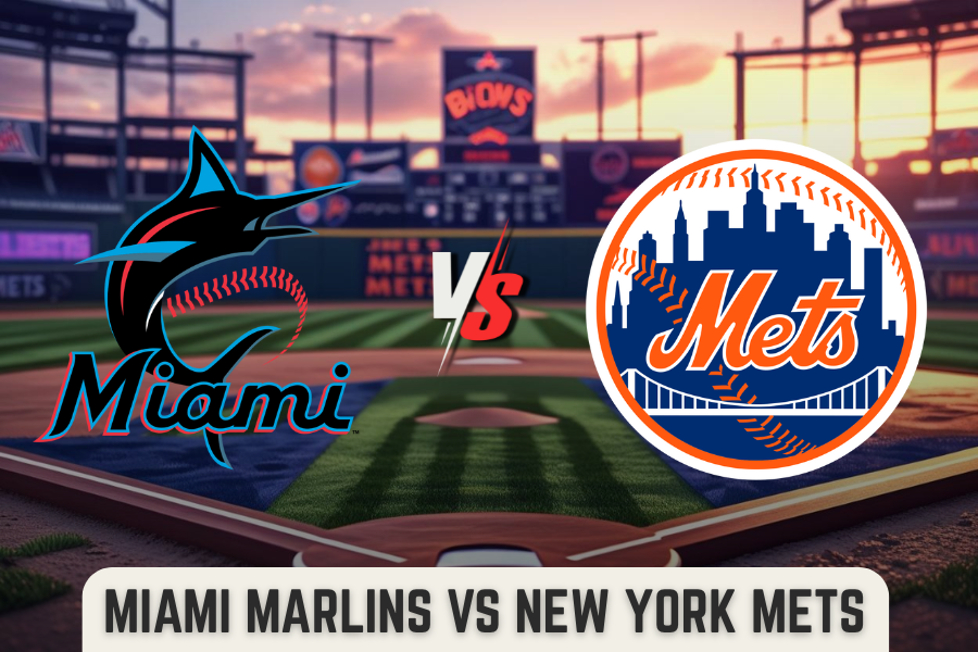 oficjalne loga drużyn baseballowych Miami Marlins i New York Mets