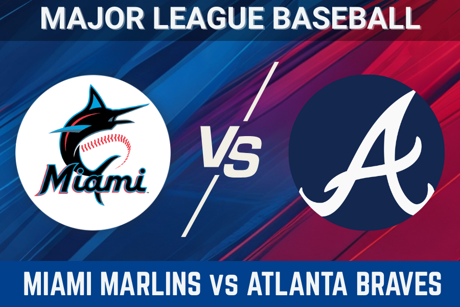 les logos officiels des équipes de baseball des Miami Marlins et des Atlanta Braves