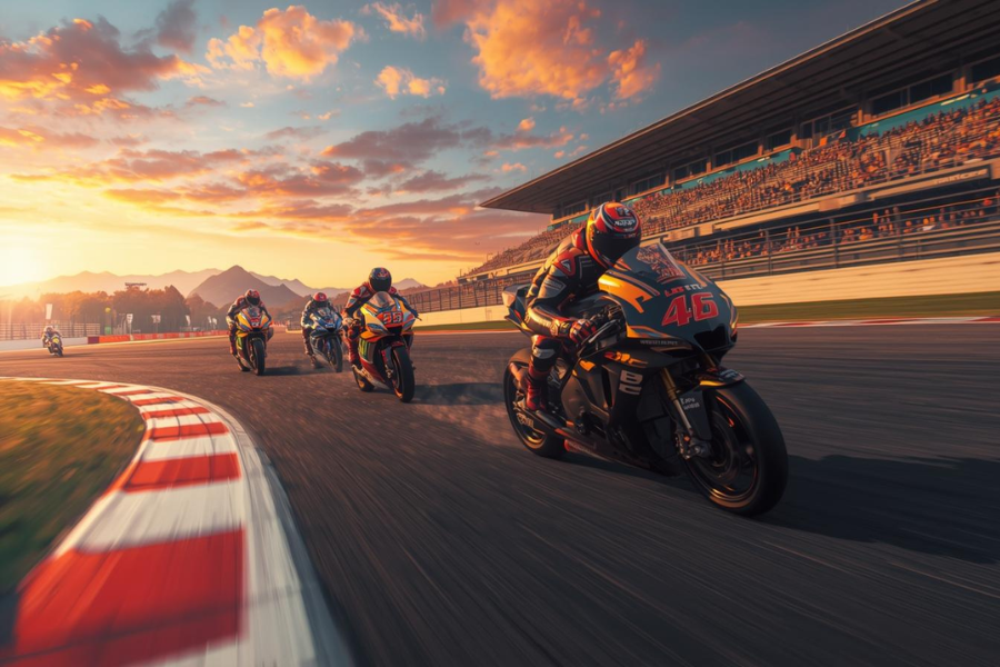 motociclisti in gara al motogp giapponese