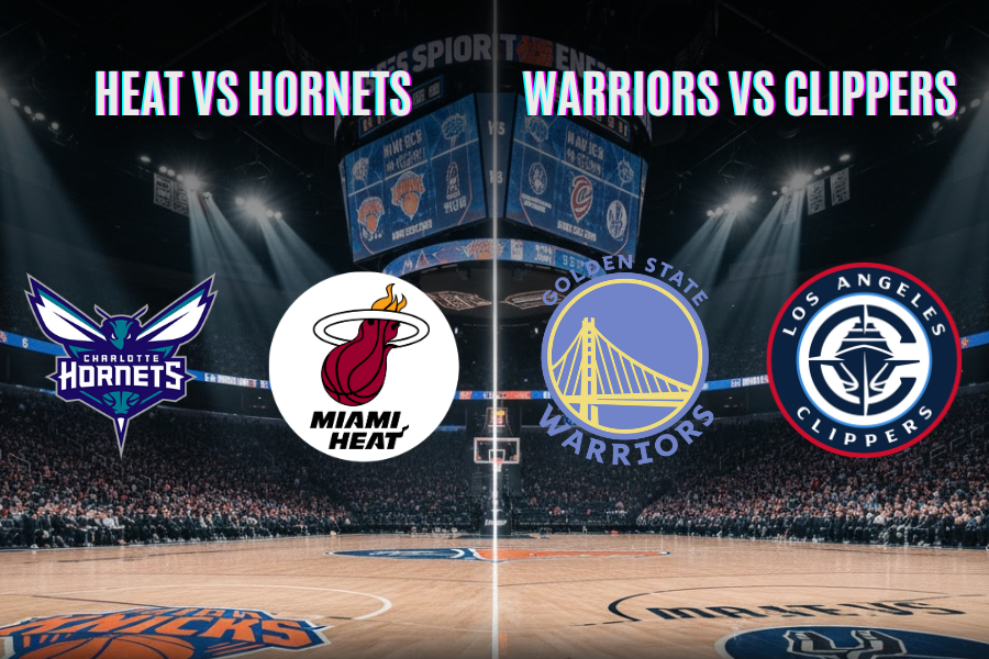 official logos of miami heat and charlotte hornets and gs warriors and la clippers in nba