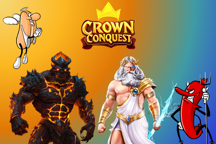 die Charaktere von Schlacht der Götter, Dinner War und Crown Conquest