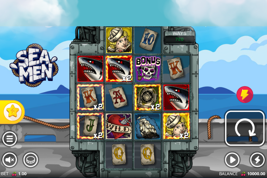 the demo play of the seamen slot game