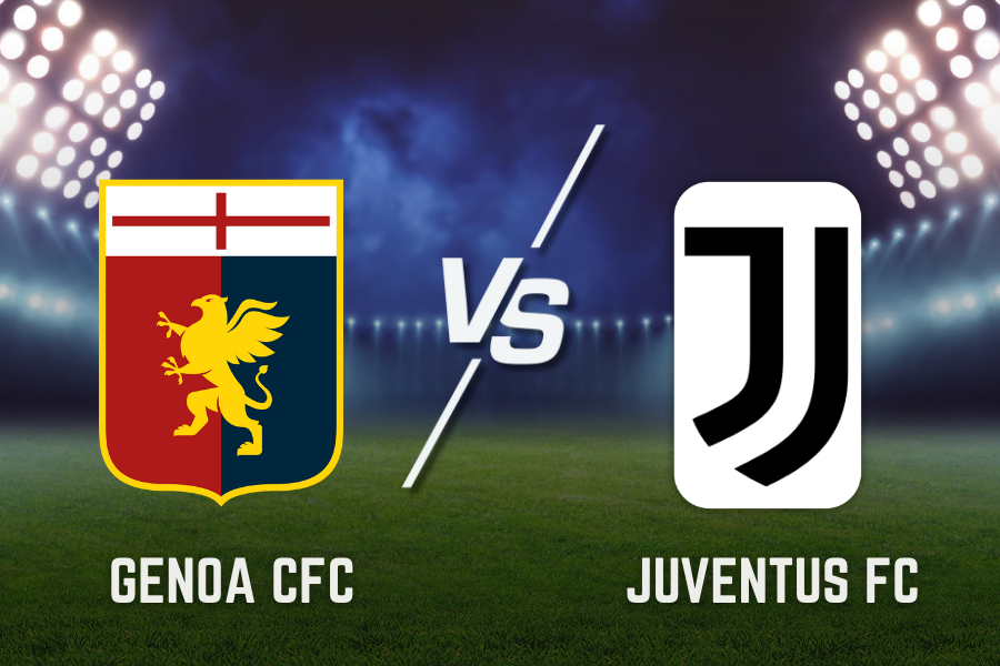 offizielle Logos der Fußballmannschaften Juventus und Genua