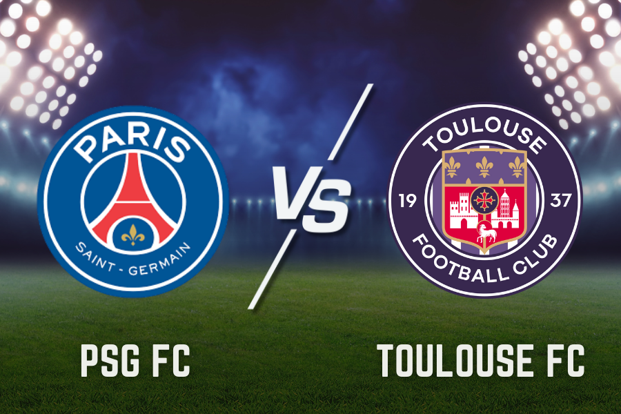 os logotipos oficiais das equipes de futebol toulouse e psg