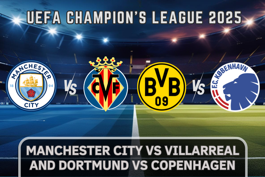 UEFA Liga: Man City mot Villarreal & Dortmund mot København