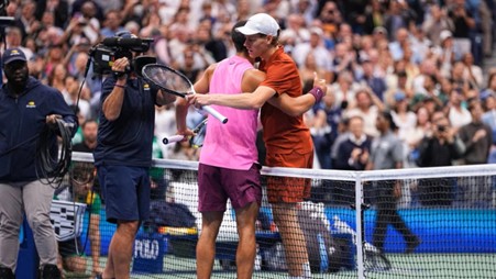 alcaraz and sinner on the us open tennis 2025 final